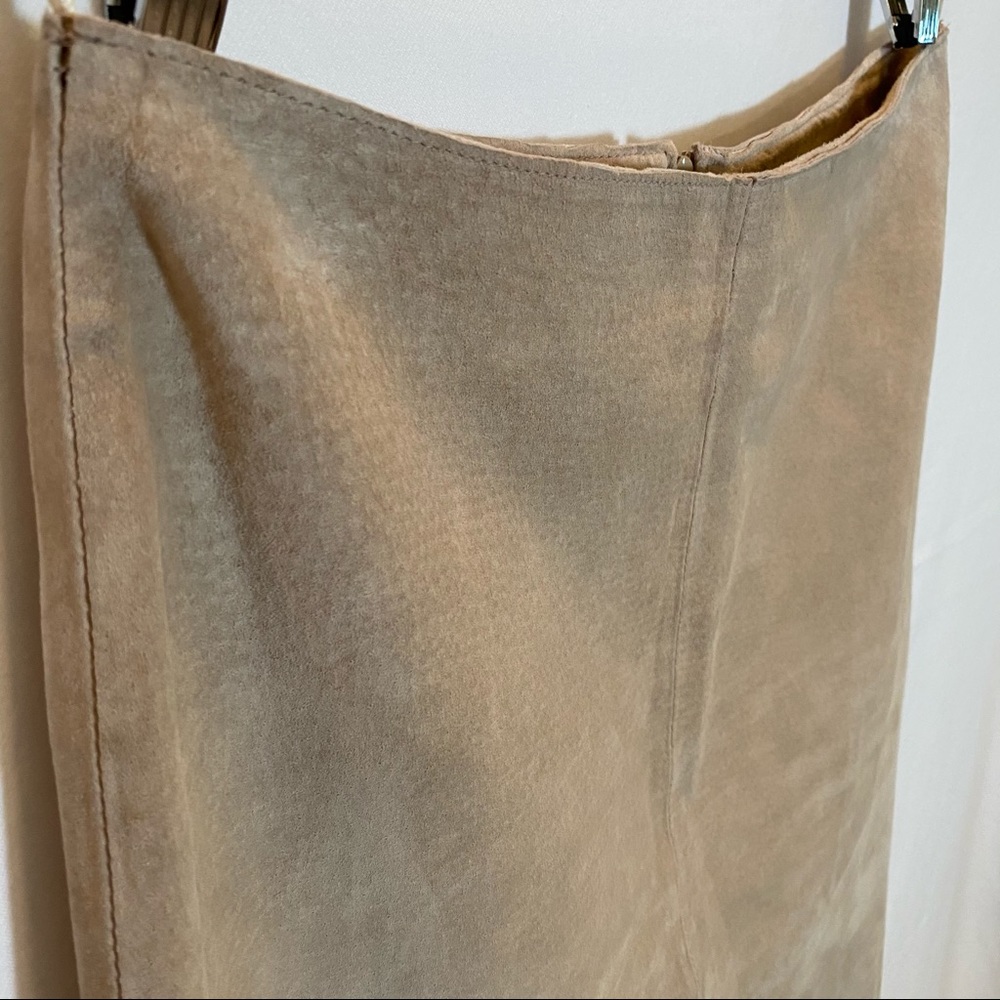 Outer Edge Light Brown Leather Skirt Size 12